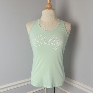 IC Salty Seafoam Green Muscle Racer Back Casual Workout Summer Active Tank Top S